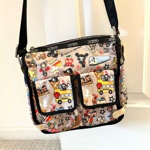 Le Sport Sac X Tokidoki Ciao Ciao Trasporto Double Pocket Crossbody Bag